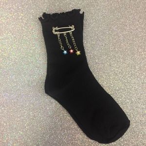 Dolls Kill Night Hear My Wish Lettuce Crew Socks